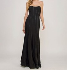 Speechless Women's Black Corset Strapless Gown Dress Juniors Size 5