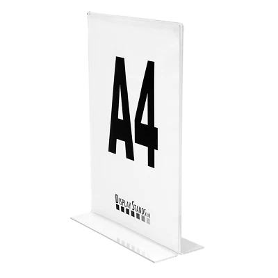 DISPLAY STANDS LTD Acrylic Poster Holders Counter Sign Display Stands DOUBLE SIDED (SU+DBL)
