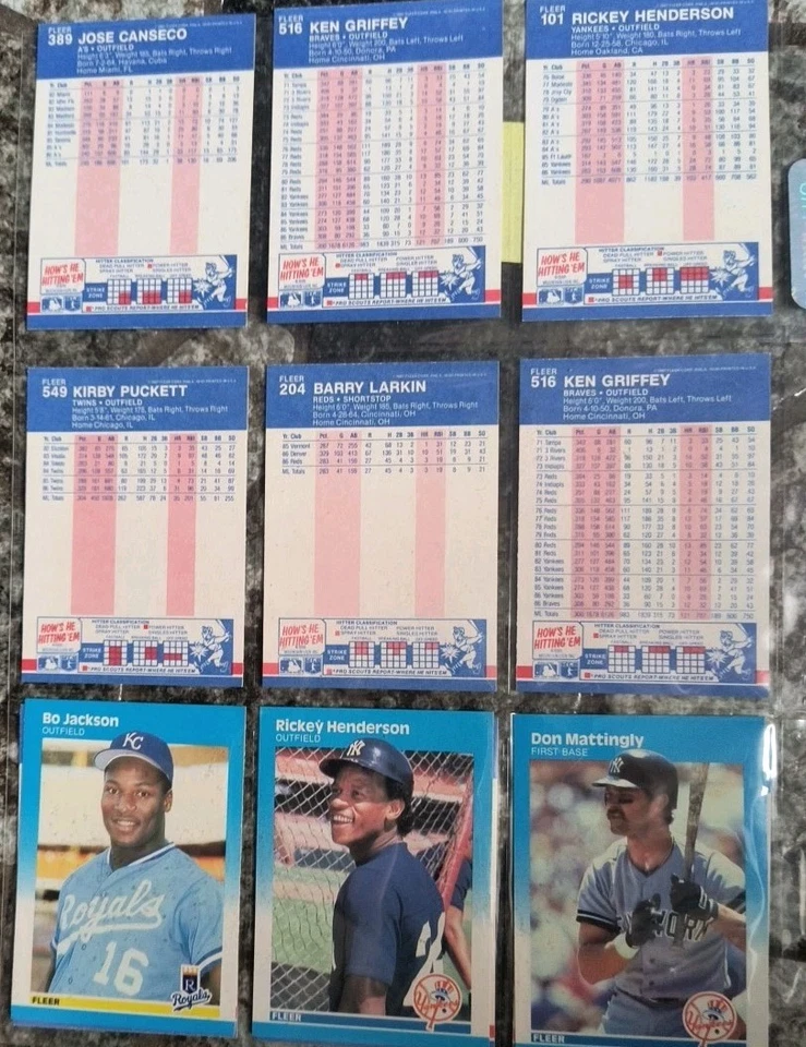 Lote Fleer Rookies 1987 como se ve Foto 4 de 4