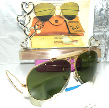 1940 RAY BAN BAUSCH-LOMB 1/10 12k GF SHOOTER BULLET HOLE SUNGLASSES BOX 52 AO RB