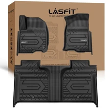 Lasfit Floor Mats for 2019-2026 Chevy Silverado 1500 GMC Sierra 1500 All Weather