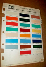 1956 1957 1958 Dodge Pickup Panel Truck Rinshed-mason Rm Paint Chips Set