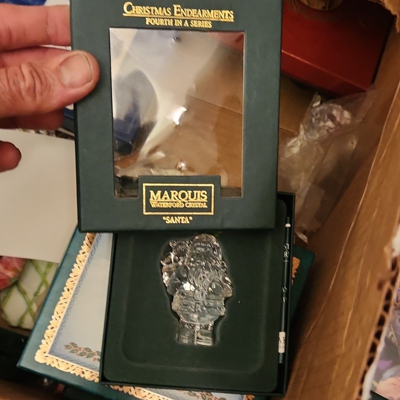 Marquis by Waterford Crystal Christmas Endearments Crystal Ornament Set of 3