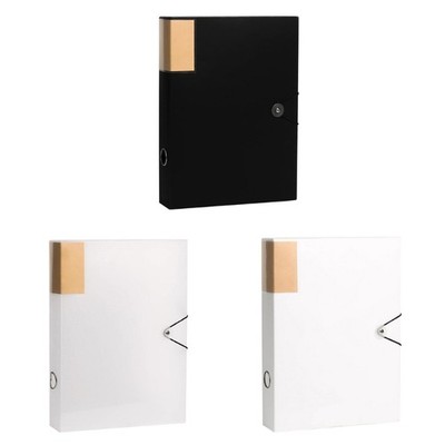 Plastic Storage File Box Archives Case Document Storage Box Elastic String Lock