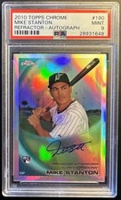 MIKE GIANCARLO STANTON 2010 Topps Chrome RC #190 Refractor #/499 PSA 9 Rookie