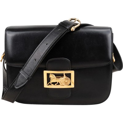 Celine Boxcalf Leather Horse Carriage Triomphe Shoulder Bag Tasche
