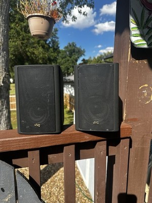 (2) JVC SP-SMX77  Satellite Stereo Speaker Replacement 40 watts Tested Works