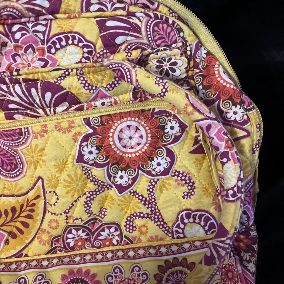Bolso de hombro Vera Bradley Bali dorado amarillo y rosa Foto 4 de 4
