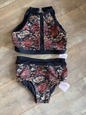 New With Tags, Details Convention Top  Brief, 2 Pc Set, Wild One Rust, Adult Md