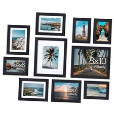  10 Pack Picture Frames Collage Wall Decor, Gallery Frame Set for Wall 