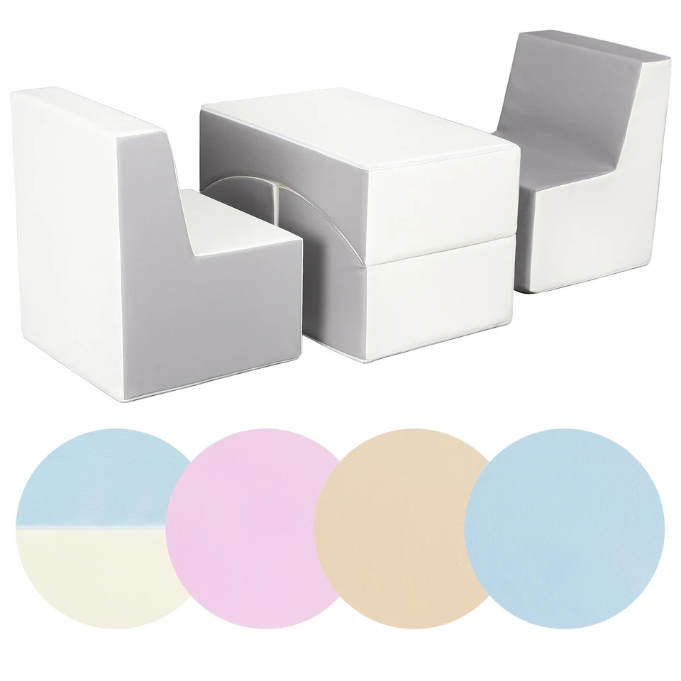 Ensemble de meubles en éco-cuir chambre enfant: 2xfauteuil+pouf dépliant - Photo 1/4