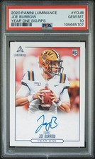 Joe Burrow 2020 Panini Luminance Year One Rookie Auto RPS PSA 10 Bengals 