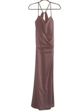 Azazie Eilish Stretch Dusty Rose A-Line Pleated Stretch Chiffon Sz A2 Dress