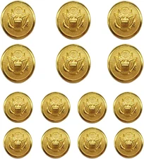 14Pcs Gold Blazer Buttons for Suits Blazers Sport Coats 20Mm 15Mm Metal Shank Bl