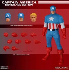 Mezco Toyz Captain America 1/12 Collectible Action Figure Limited Model Gift 6''