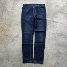 11 by Boris Bidjan Saberi Distressed Navy Blue Denim Jeans Pants Men's 32W 30L