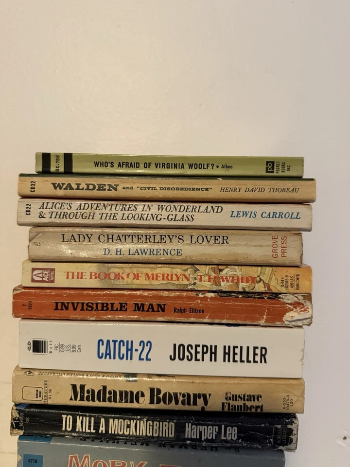 12 Banned Book Classics Lot Mockingbird Chatterley Walden Catch-22 Invisible Man - Image 2 of 3
