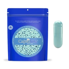 Colored Blue Size 0 HPMC Vegetarian Empty Capsules –DIY Supplement Pill Caps,...