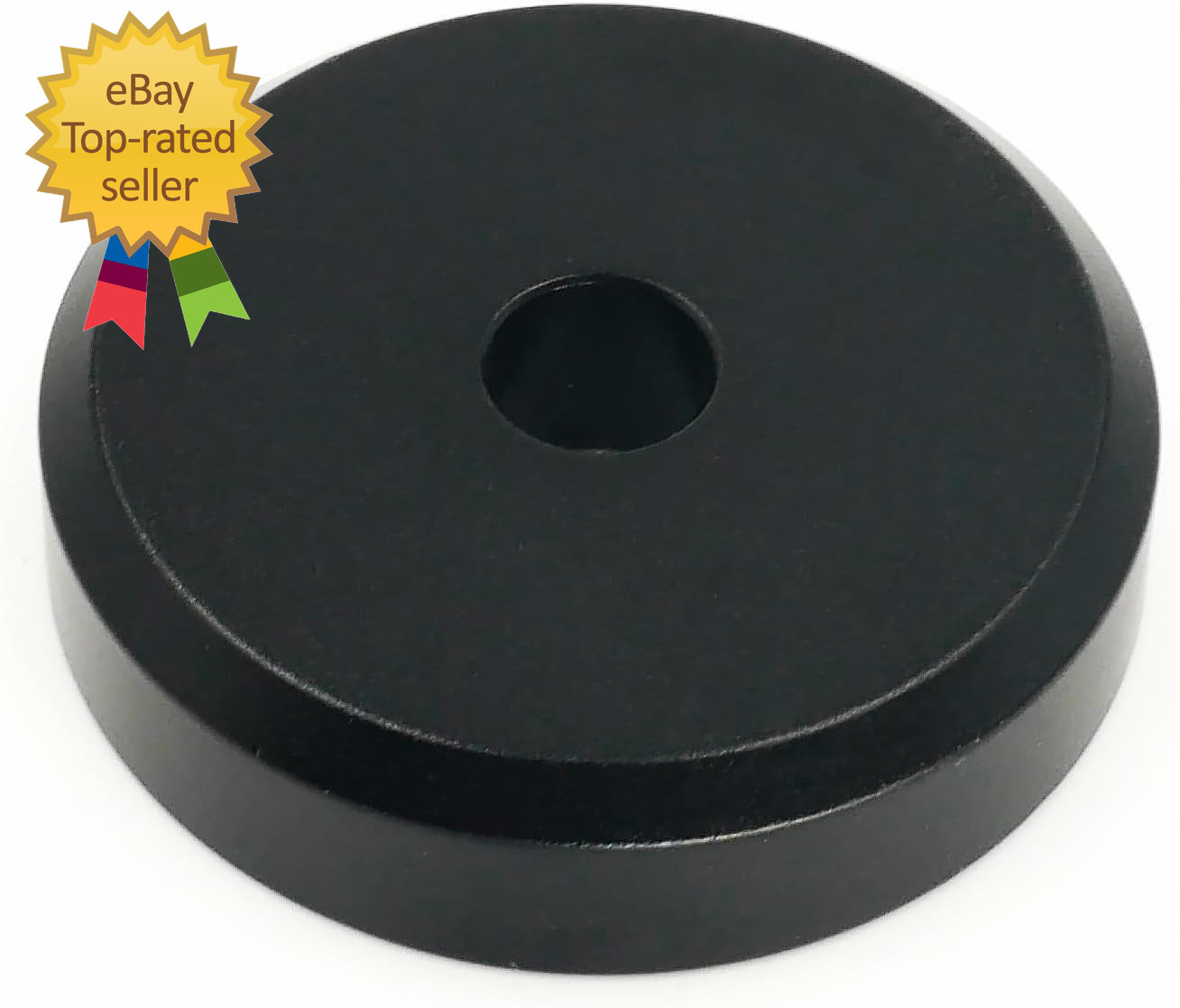 45 Record Adapter Aluminum 45 RPM Adapter for Record Player (Black)