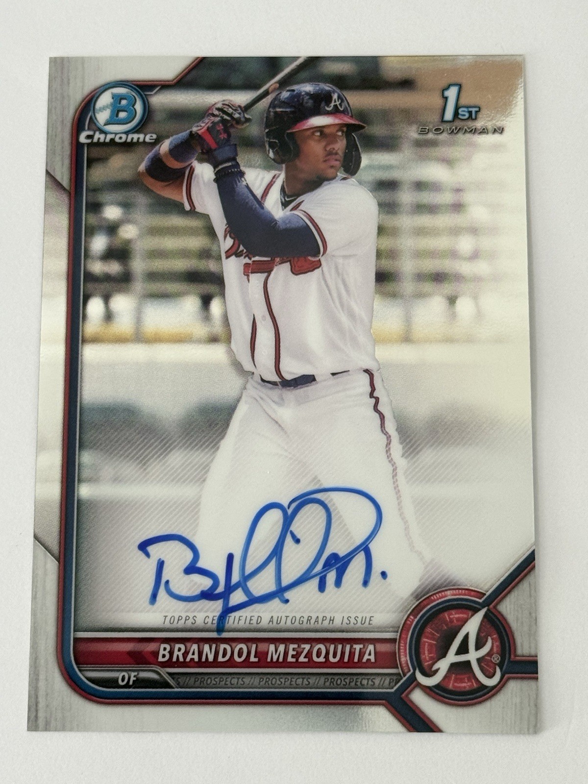 2022 Bowman Chrome Brandol Mezquita RC Auto 1st Bowman CPA-BMQ Braves