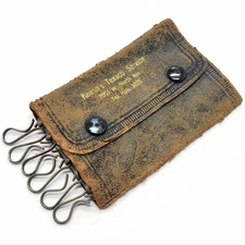 Vintage Texaco Leather Trifold Key Wallet Case • 1950s - 1960s • Chicago IL