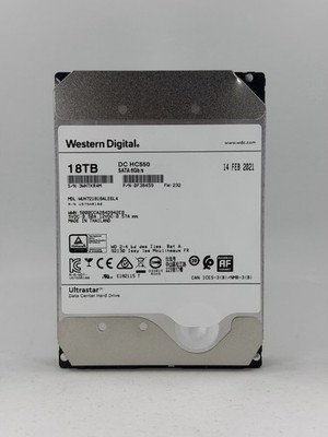 WD Ultrastar DC HC550 18TB SATA 3.5'' Enterprise HDD (WUH721818ALE6L4) - Tested