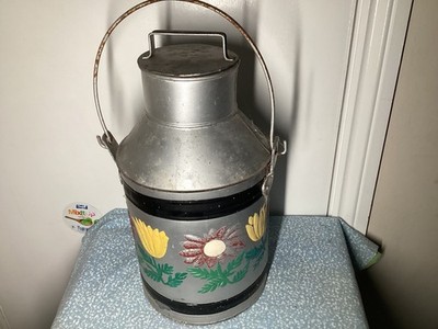 Vintage.  Milch Sahnekanne Eimer mit Deckel und Griff 