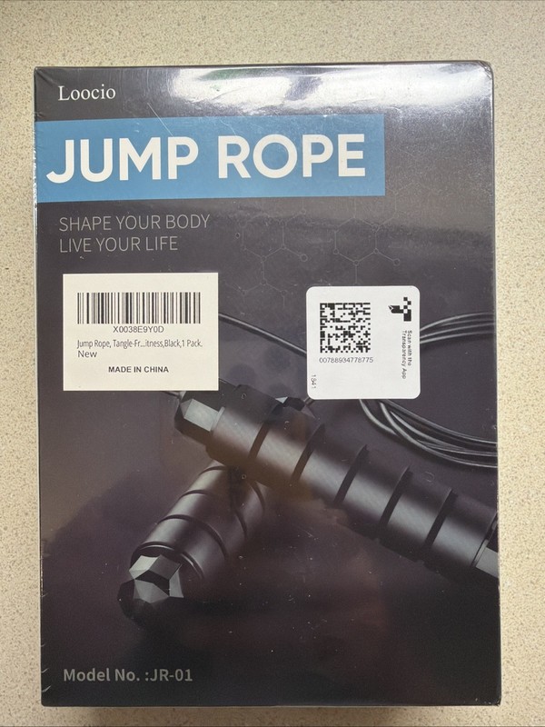 Brand New Sealed in Box Black Jump Rope