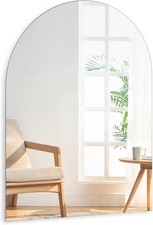 Wall Mirror 40 x 30 cm Stick On Mirror for Walls, Self Adhesive Frameless HD Gl