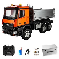 1/14 HUINA 1598 2.4G RC Dumper 6X6 veicolo di trasporto asta di sollevamento ribaltabile auto suono