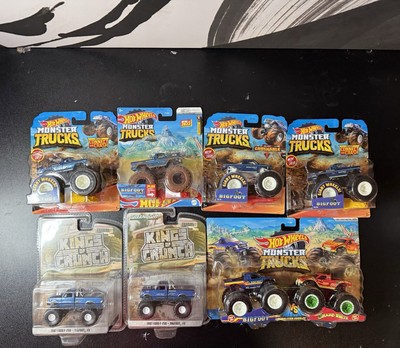 Hot Wheels Monster Truck Big Foot Lot (6) Singles, 1 Is AUTOGRAPHED, (1) 2 Pack