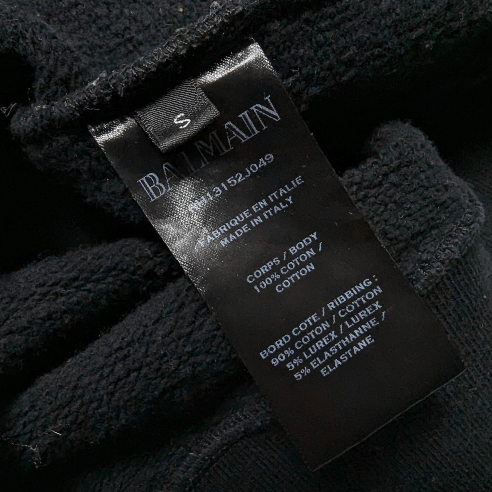 Balmain Crest Logo Drawstring Pullover Sweater Sw… - image 15