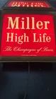 VINTAGE MILLER HIGH LIFE LIGHT UP BEER SIGN CHAMPAGNE OF BEERS 12” X 10.5”