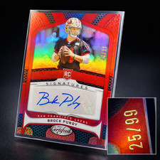 🔥2022 Panini Certified Brock Purdy Rc AUTO /99 Mirror Red Niners Color Match🔥