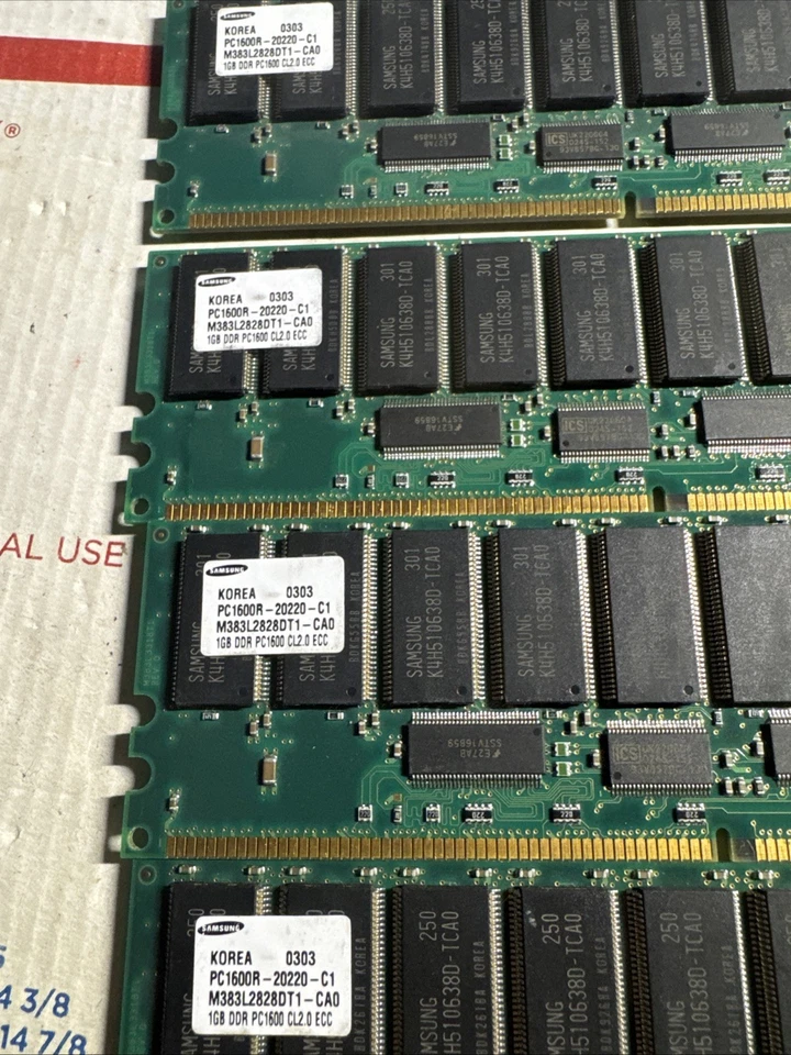 1GB PC1600R CL2 ECC DDR SDRAM DIMM Samsung 128mx72 - Image 2 of 4