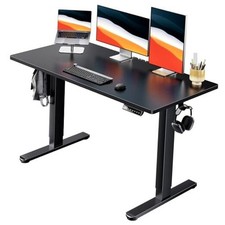 Electric Standing Desk Whole Piece Desktop, Adjustable Height 48" x 24" Black