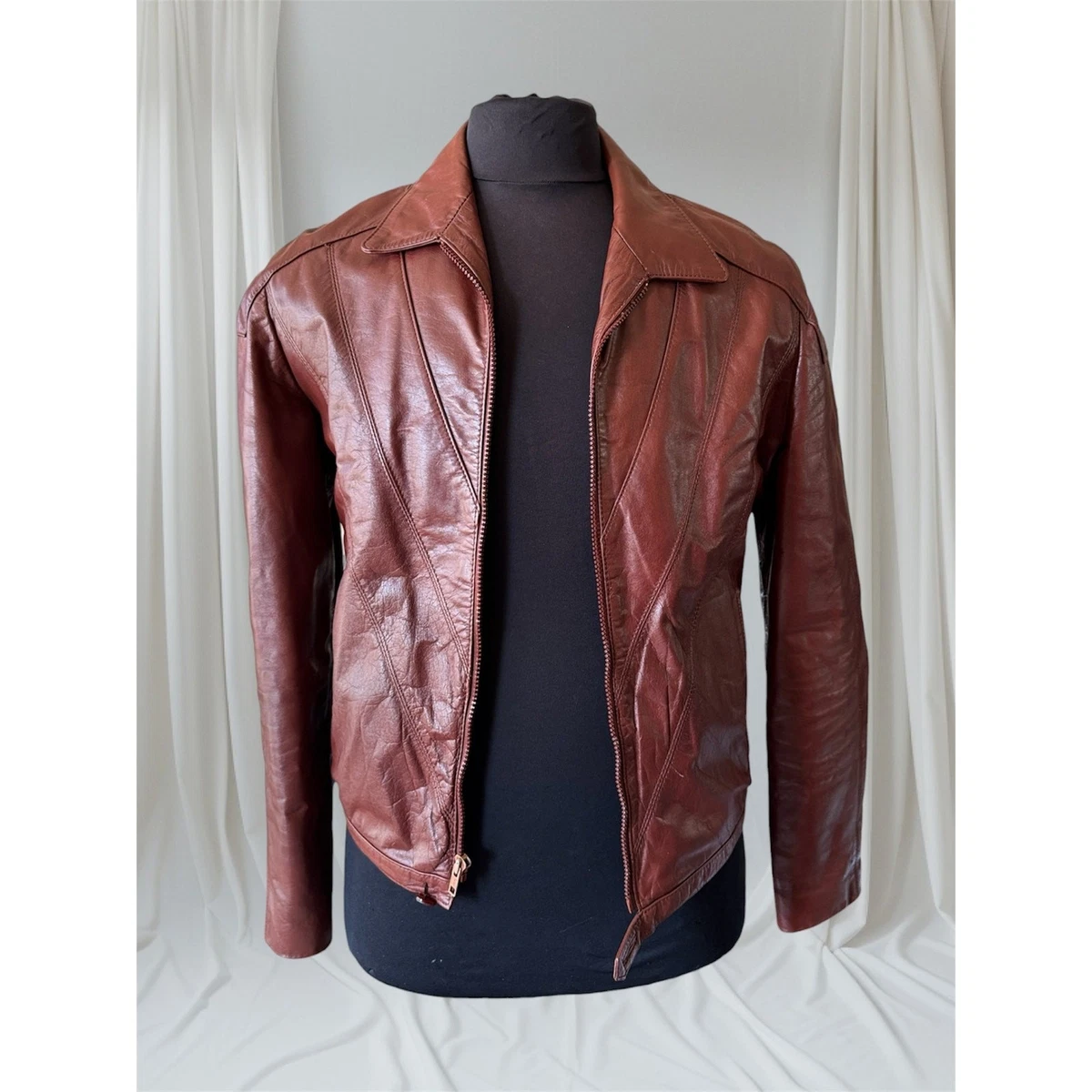 vintage leather jacket 38 products for sale | eBay