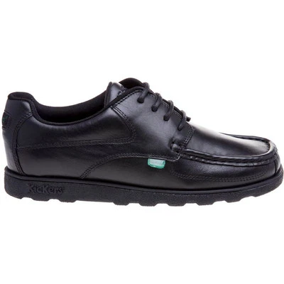 Kickers Boys Fragma Lace School Shoes Black