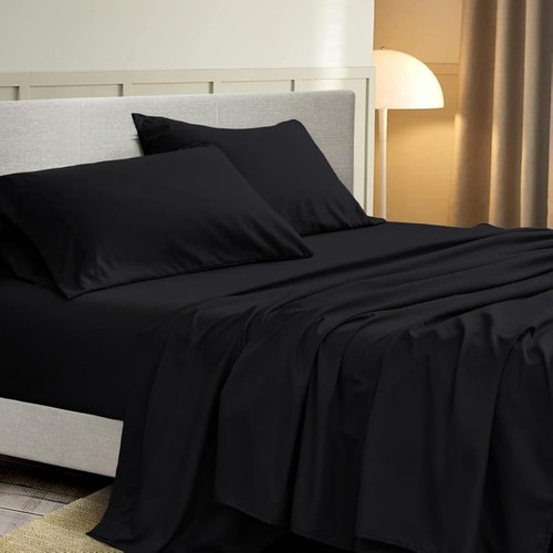 100% Egyptian Cotton Sheets Queen Size 500 Thread Count 4 PC Cotton Sheets fo...