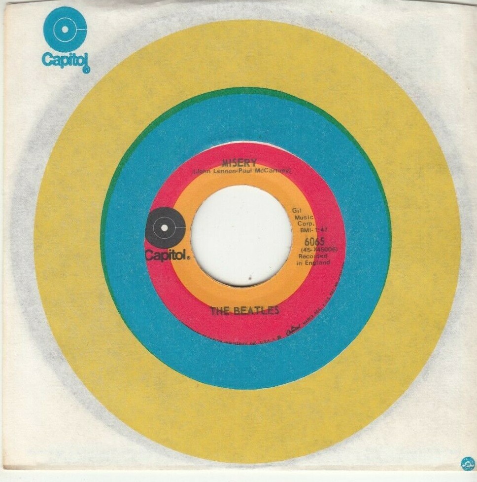 THE BEATLES ROLL OVER BEETHOVEN TARGET WHITE DOT REISSUE 45 GREAT