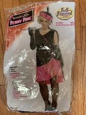 Roaring 20s Flapper Girl Penny Pink Full Figured Costume Fits Up To Size 22