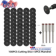 106X 1/8in Fiberglass Reinforced Cutting Wheel For Dremel Rotary Cut Off Disc