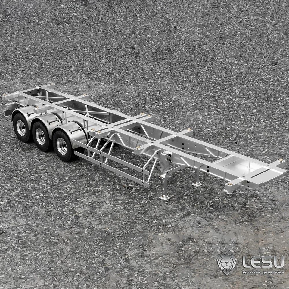 LESU 40ft 3Axle Metal Trailer for Tamiy 1/14 RC DIY Container Tractor Truck Car - Image 2 of 4