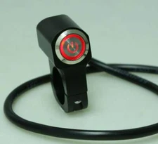 Marine 1" 25mm 10A Motorcycle Alloy Switch On/Off Headlight-Fog Red LED