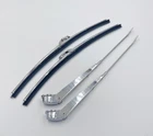 64-72 GM A-Body F-Body Windshield Wiper Arms Polished Stainless & Blade Refills