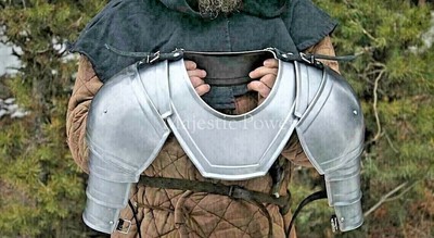 Medieval Armor Shoulder Larp Steel Gorget Knight Gothic Pauldrons Pair Warrior