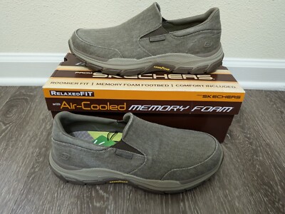 Skechers Relaxed Fit Respected Fallston Taupe Loafers 204387 