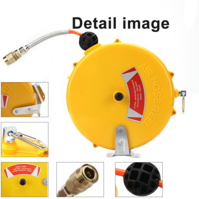 Mini Auto Retractable Air Hose Reel Rewind Compressor Wall Mountable Air Line
