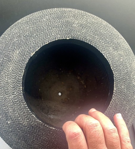 Flute Chicago Corrugated Paper Large Vase Black 1980s - Picture 4 of 7