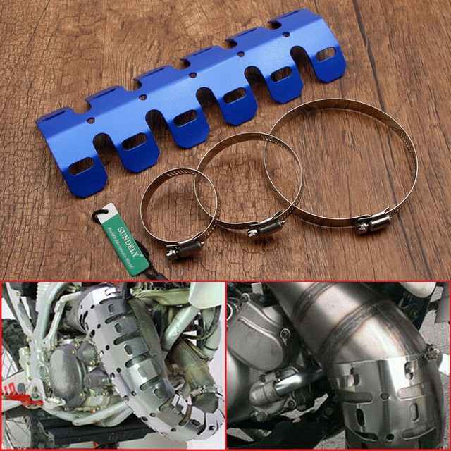 Universal Dirt Bike Exhaust Heat Shield Guard 2 Stroke Pipe Protector